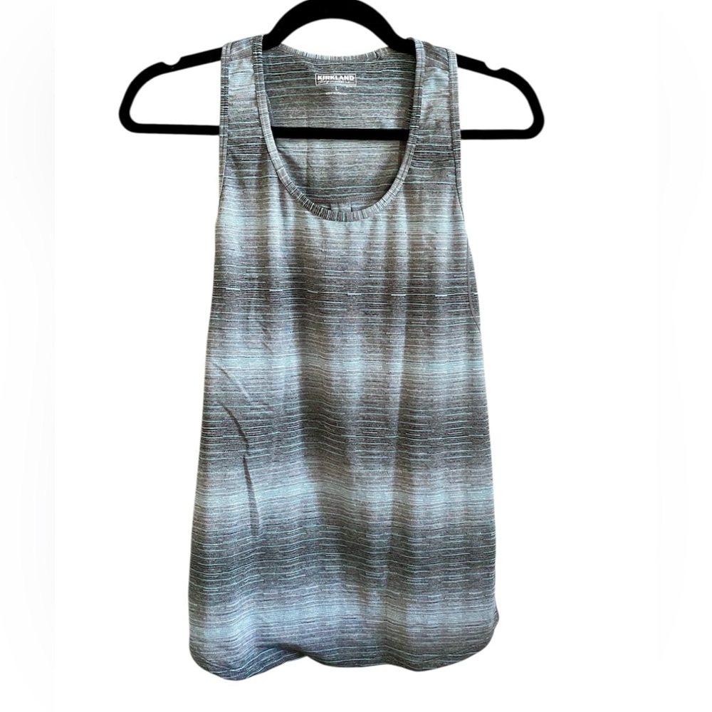 Gray & White Relaxed Tank Top
